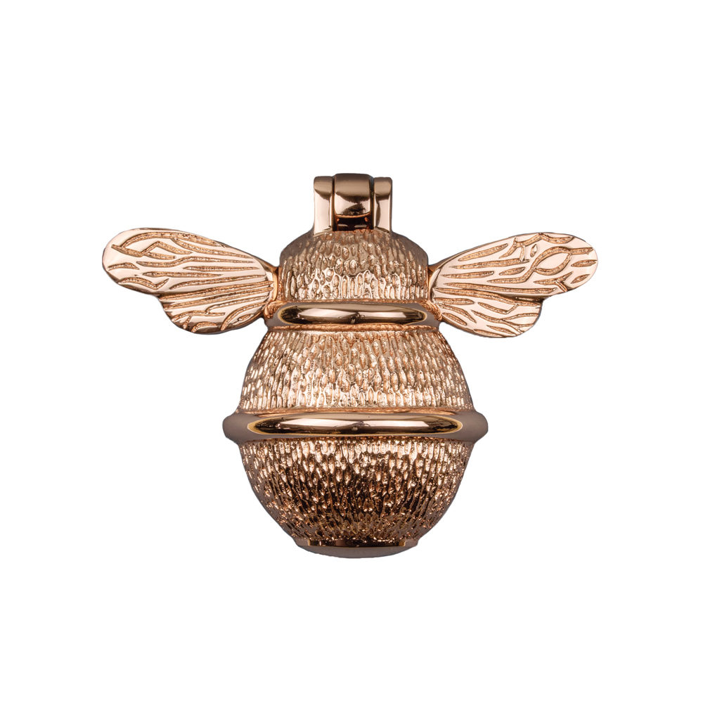 Brass Bumble Bee Door Knocker - Rose Gold